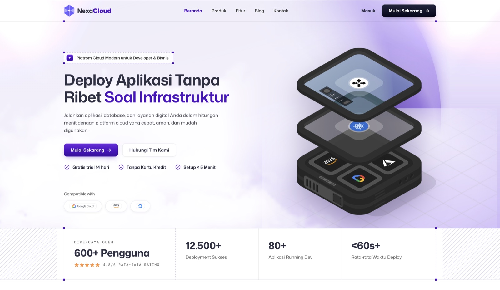 NexaCloud — hero landing page